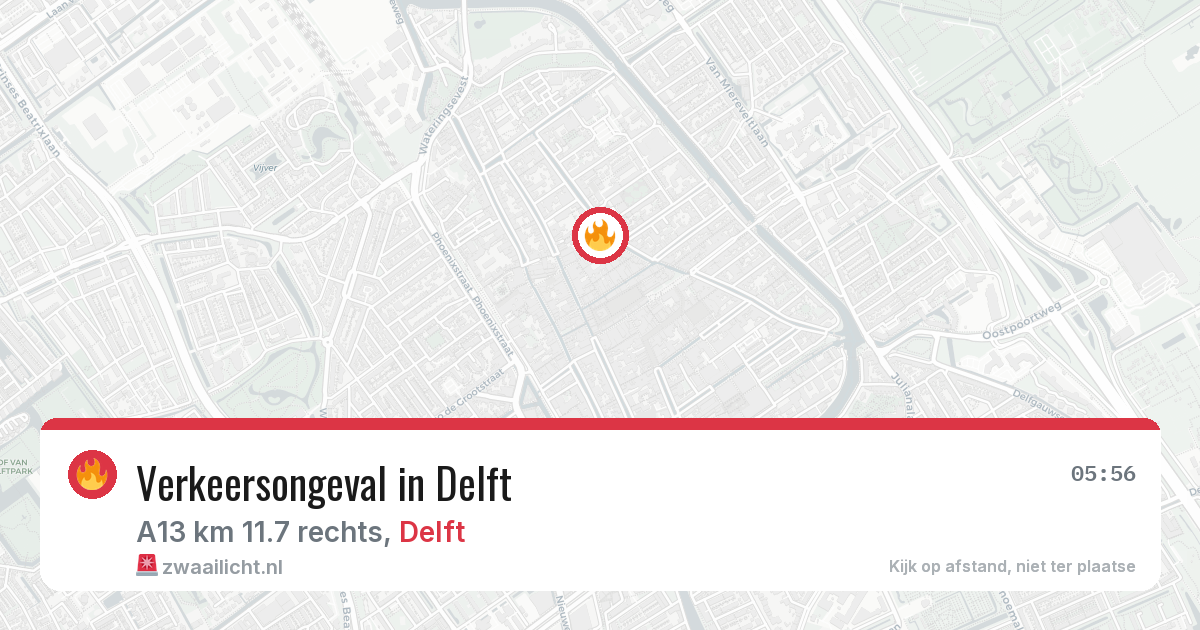 Verkeersongeval in Delft — 22 mrt 2026