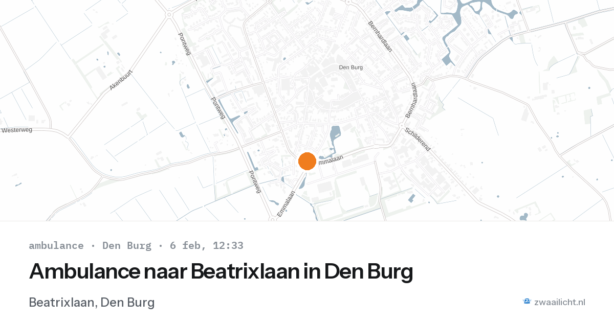 Ambulance naar Beatrixlaan in Den Burg — 6 feb 2026