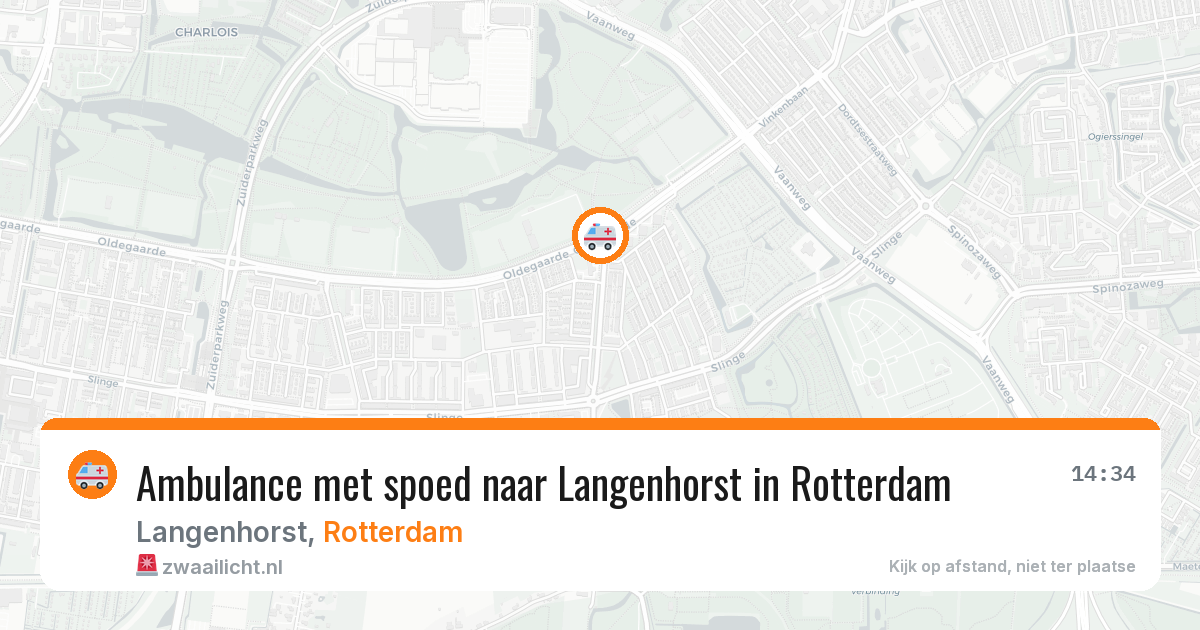 Ambulance met spoed naar Langenhorst in Rotterdam — 14 jul 2026