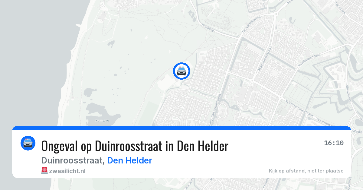 Ongeval op Duinroosstraat in Den Helder — 2 jul 2026