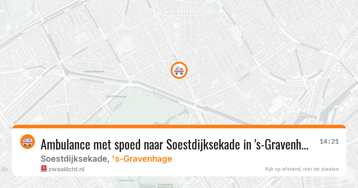 Ambulance met spoed naar Soestdijksekade in 's-Gravenhage — 22 mrt 2026