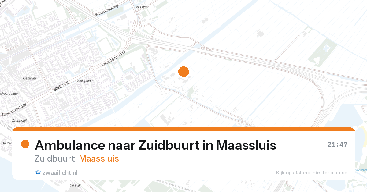 Ambulance naar Zuidbuurt in Maassluis — 28 aug 2026