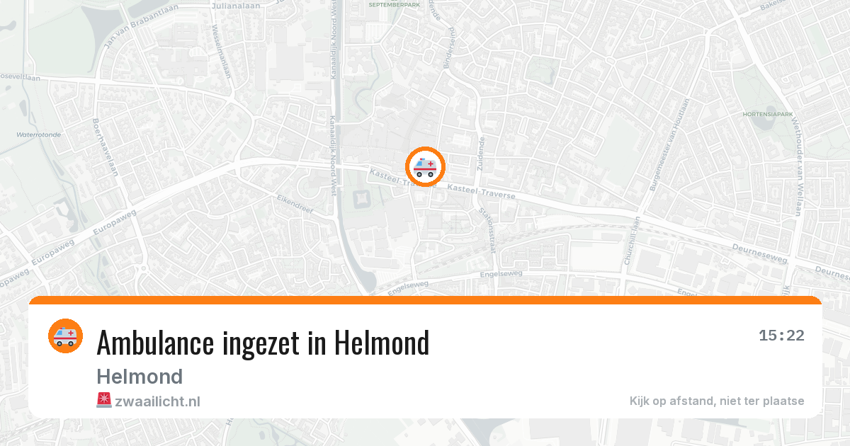 Ambulance ingezet in Helmond — 10 aug 2026