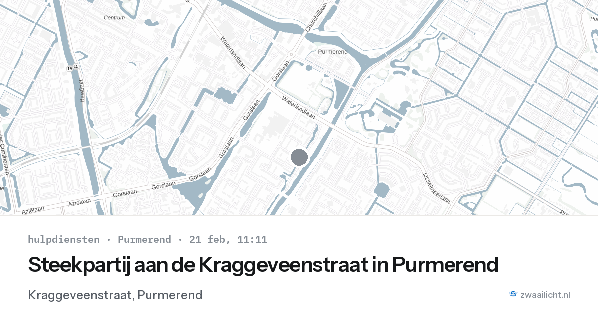 Steekpartij aan de Kraggeveenstraat in Purmerend — 21 feb 2026