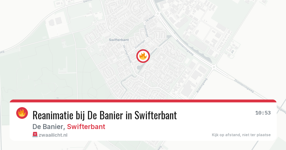 Reanimatie bij De Banier in Swifterbant — 8 mrt 2026