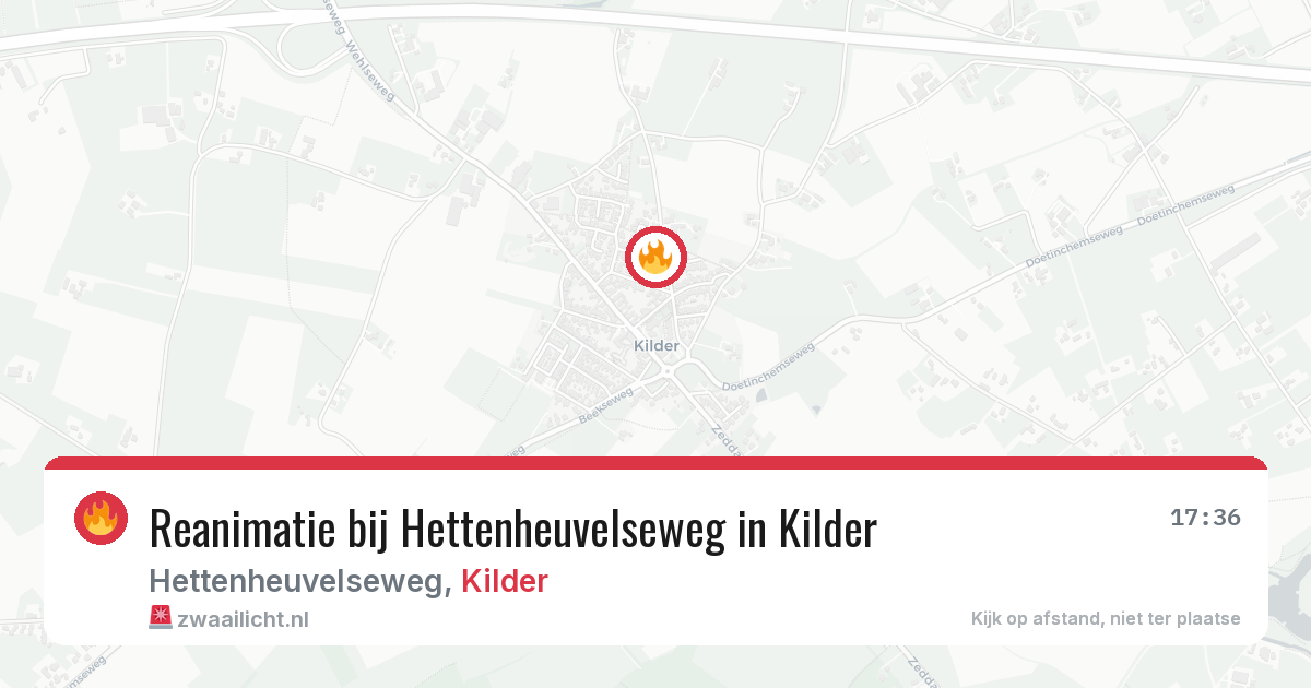 Reanimatie bij Hettenheuvelseweg in Kilder — 15 mrt 2026