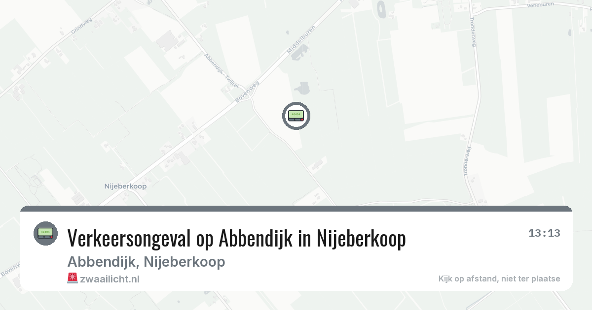 Verkeersongeval op Abbendijk in Nijeberkoop — 29 jan 2026