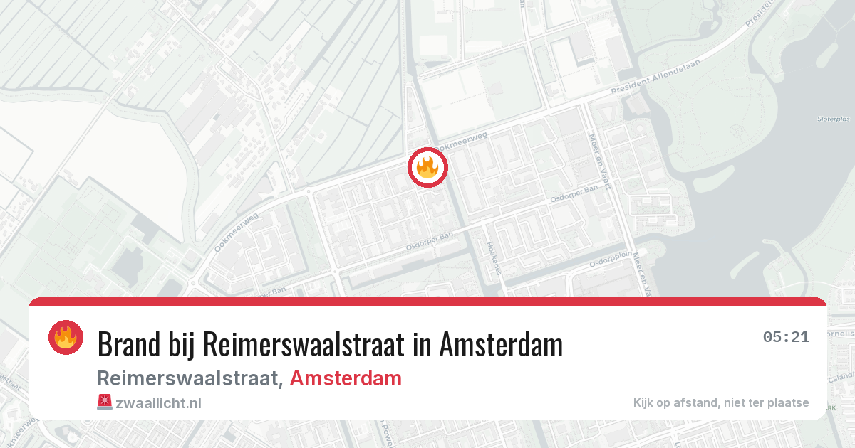 Brand bij Reimerswaalstraat in Amsterdam — 19 jun 2026