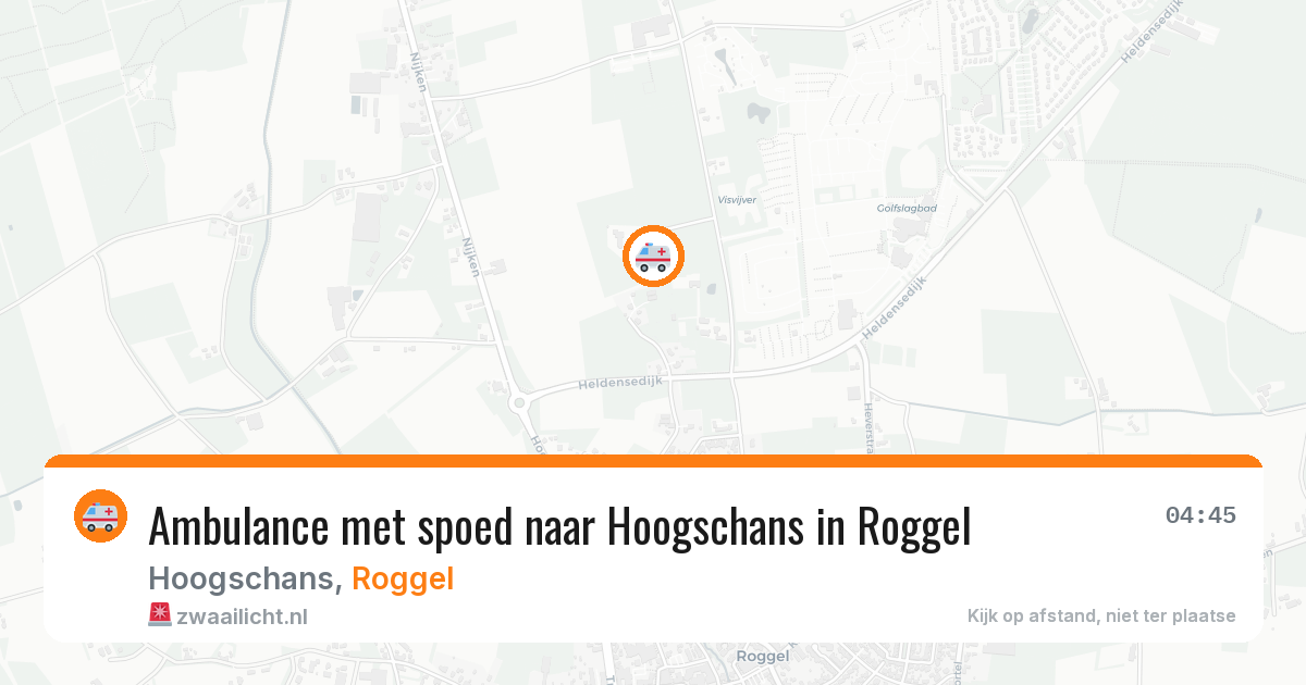 Ambulance met spoed naar Hoogschans in Roggel — 20 jul 2026