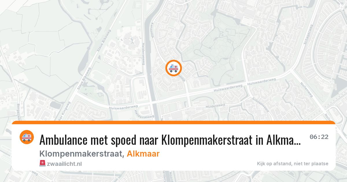 Ambulance met spoed naar Klompenmakerstraat in Alkmaar — 23 jun 2026