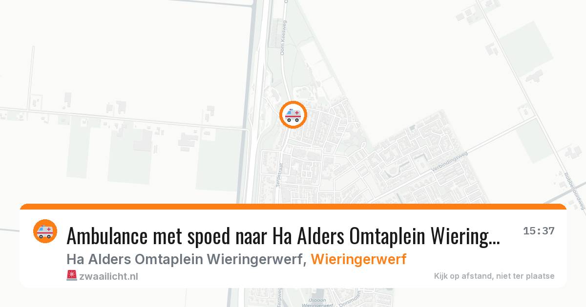 Ambulance met spoed naar Ha Alders Omtaplein Wieringerwerf in Wieringerwerf — 8 mei 2026