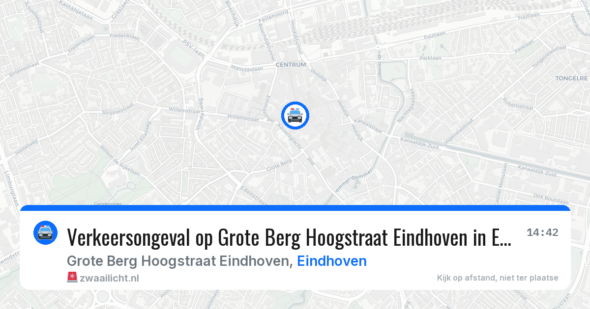 Verkeersongeval op Grote Berg Hoogstraat Eindhoven in Eindhoven — 31 mei 2026