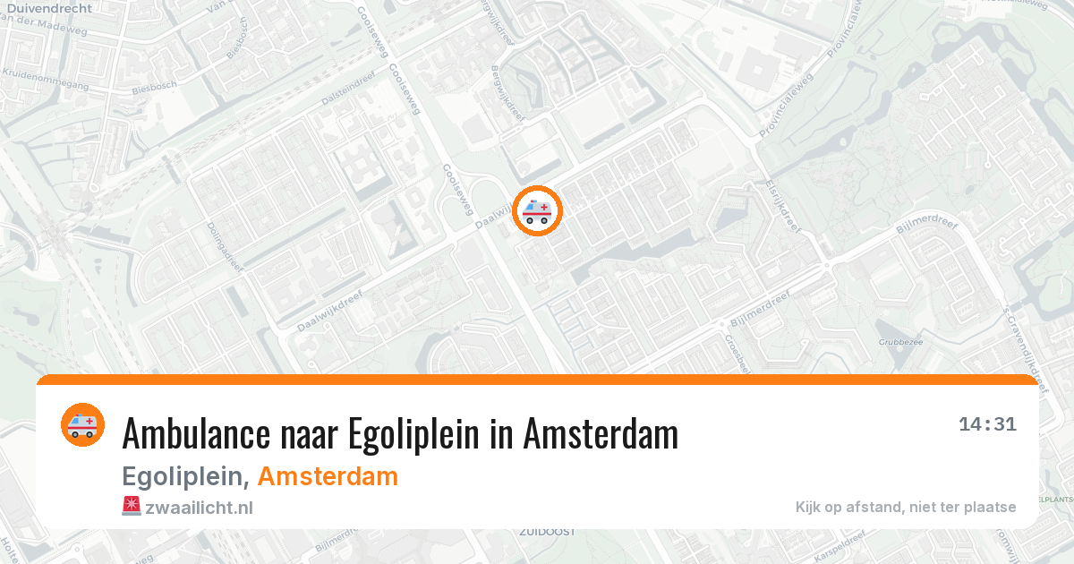 Ambulance naar Egoliplein in Amsterdam — 11 mei 2026