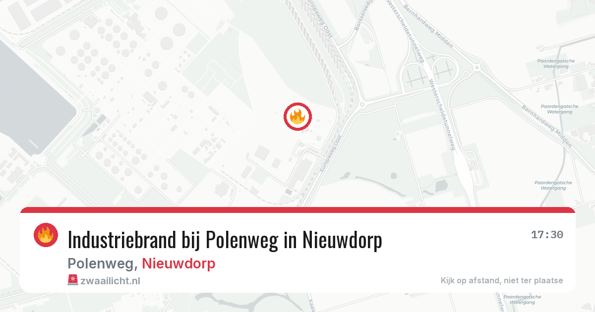 Industriebrand bij Polenweg in Nieuwdorp — 28 jun 2026
