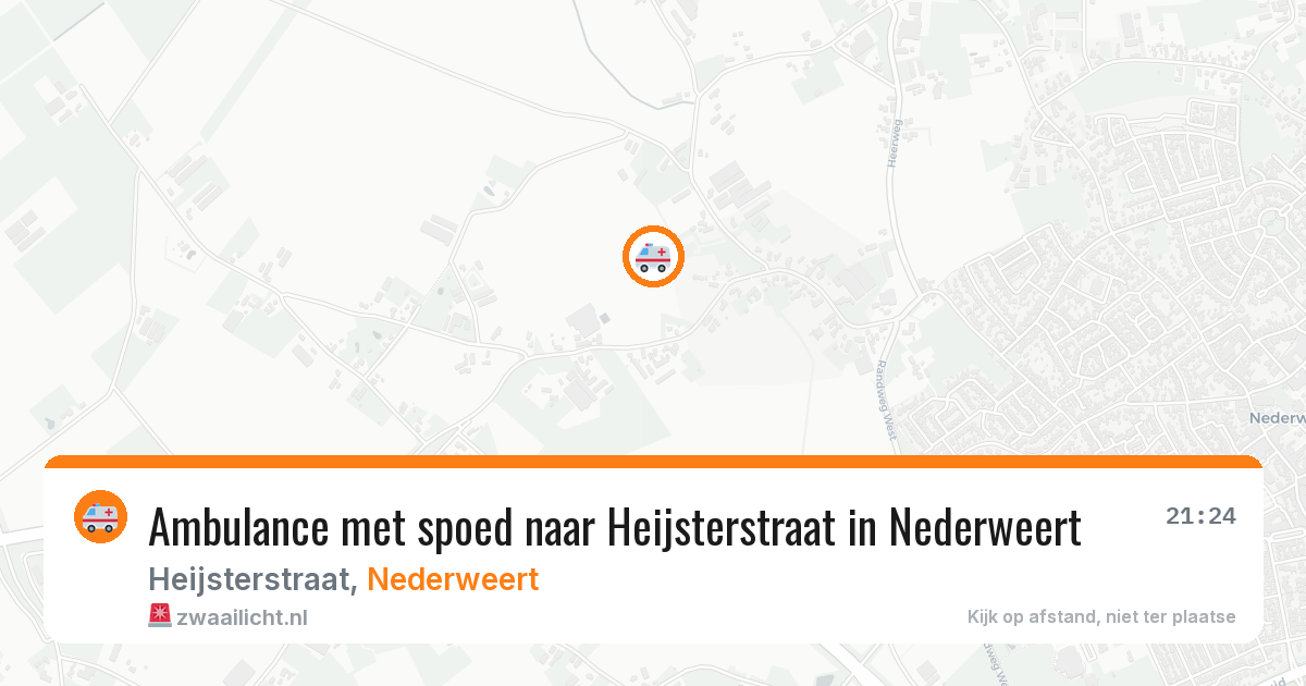 Ambulance met spoed naar Heijsterstraat in Nederweert — 9 aug 2026