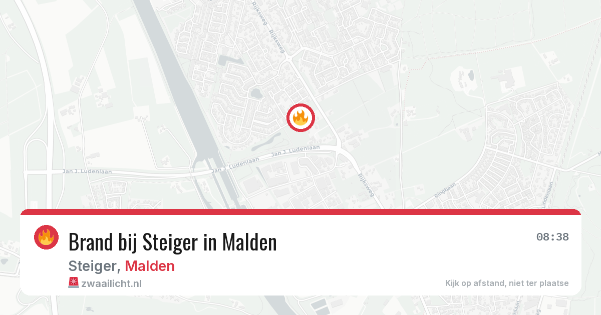 Brand bij Steiger in Malden — 24 mrt 2026