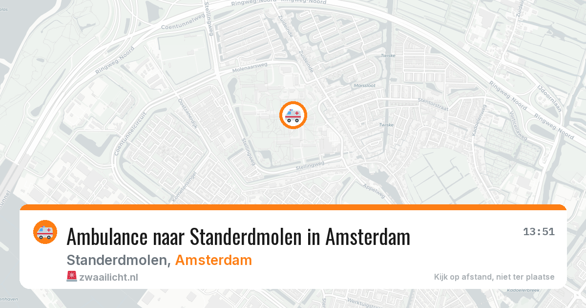 Ambulance naar Standerdmolen in Amsterdam — 6 jul 2026