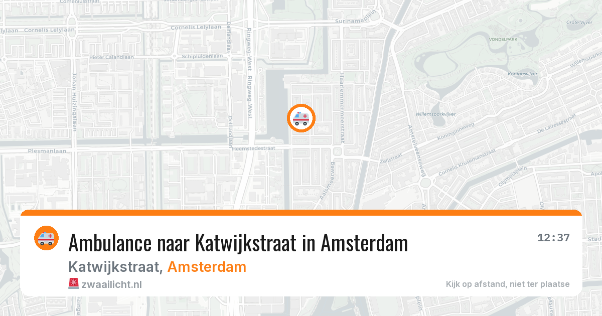 Ambulance naar Katwijkstraat in Amsterdam — 29 mei 2026