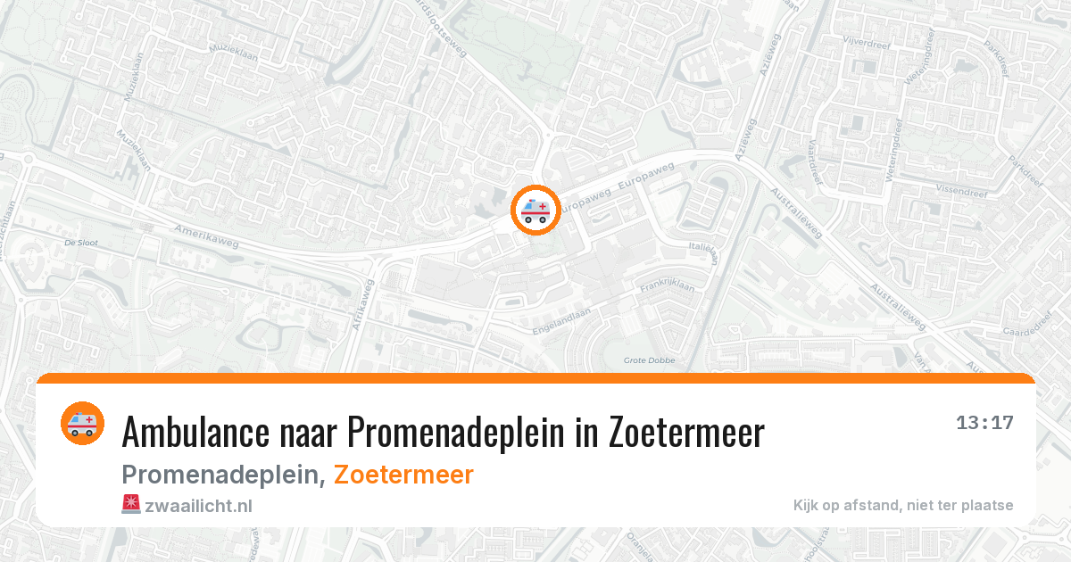Ambulance naar Promenadeplein in Zoetermeer — 4 mei 2026