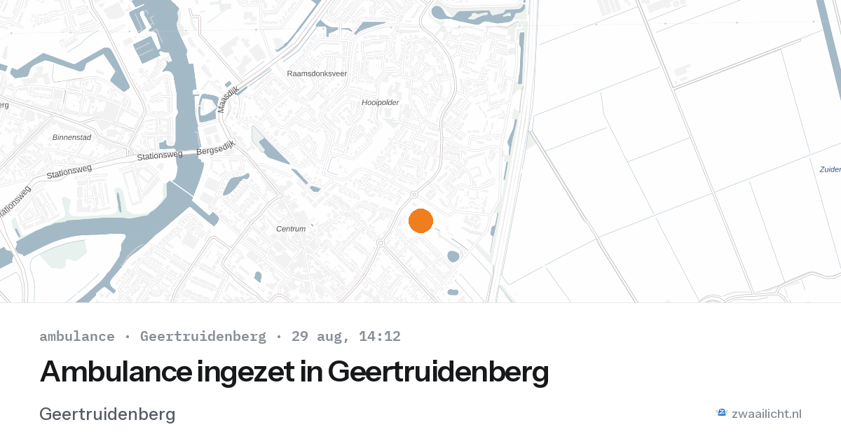 Ambulance ingezet in Geertruidenberg — 29 aug 2026