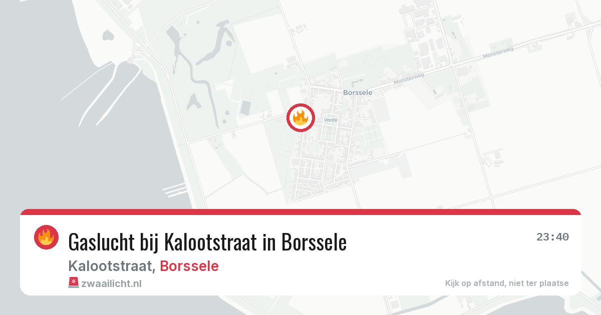 Gaslucht bij Kalootstraat in Borssele — 4 mei 2026