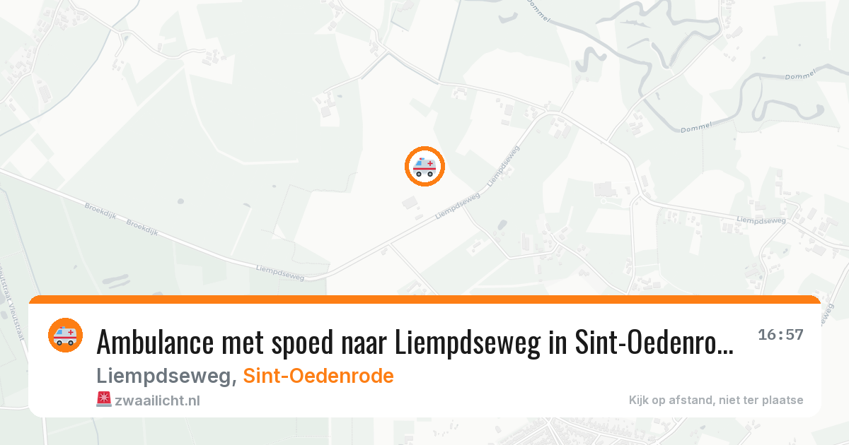 Ambulance met spoed naar Liempdseweg in Sint-Oedenrode — 27 mei 2026