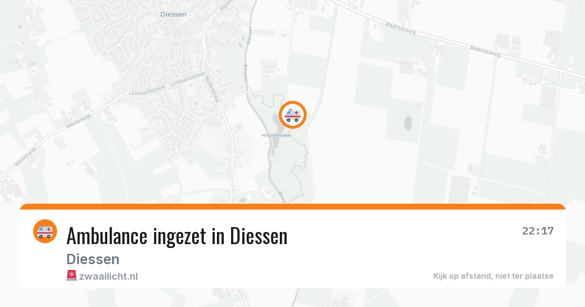 Ambulance ingezet in Diessen — 14 aug 2026