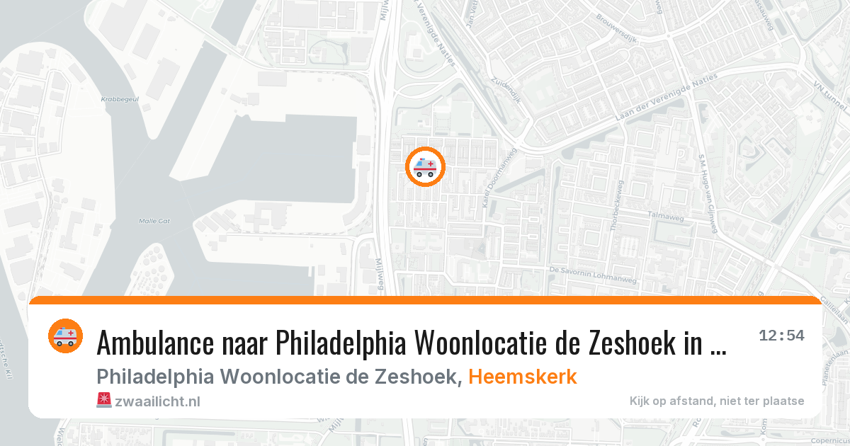 Ambulance naar Philadelphia Woonlocatie de Zeshoek in Heemskerk — 13 mei 2026