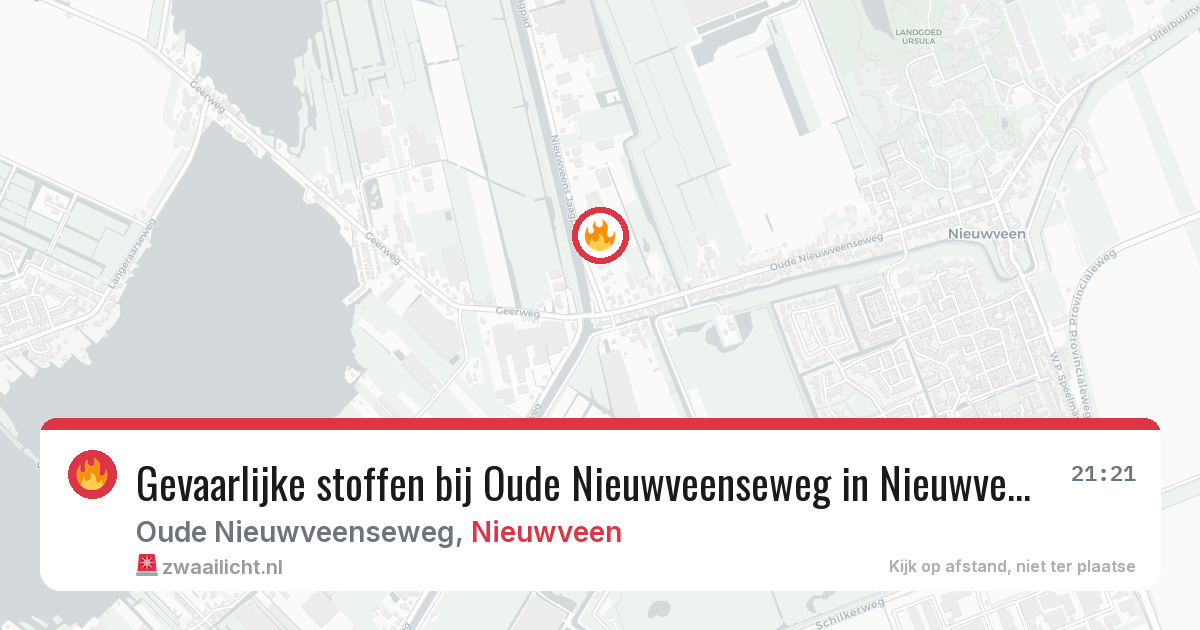 Gevaarlijke stoffen bij Oude Nieuwveenseweg in Nieuwveen — 17 jun 2026