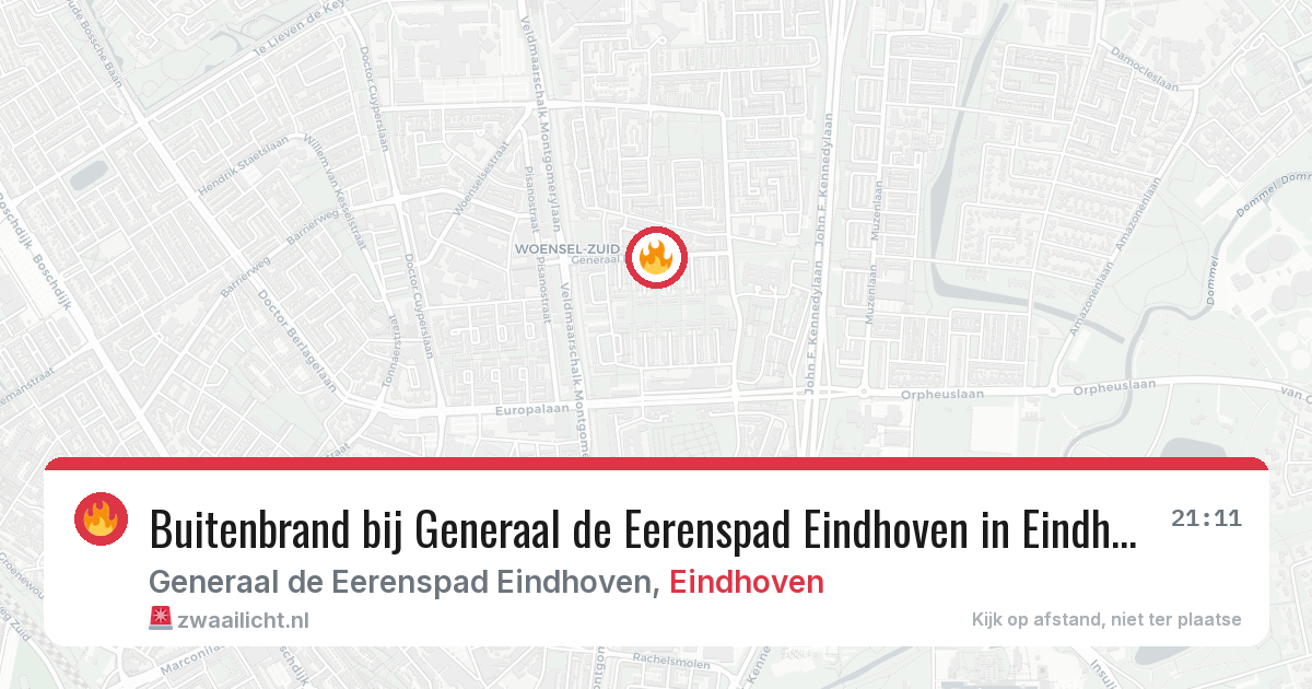 Buitenbrand bij Generaal de Eerenspad Eindhoven in Eindhoven — 30 mei 2026