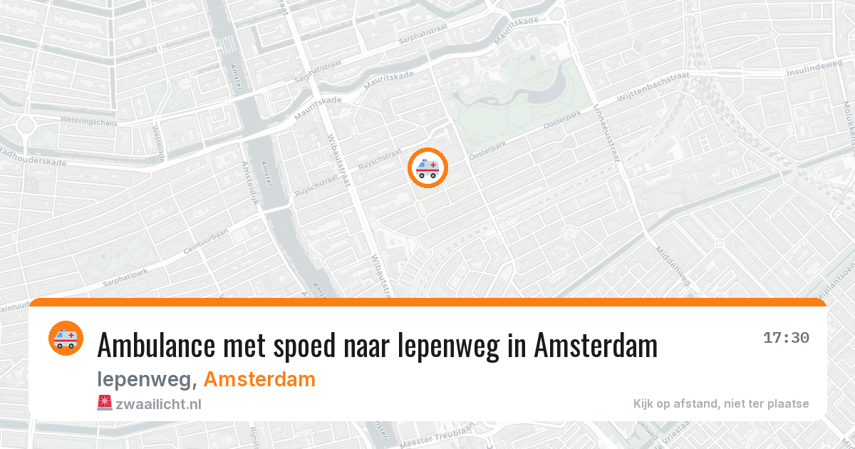 Ambulance met spoed naar Iepenweg in Amsterdam — 29 jul 2026