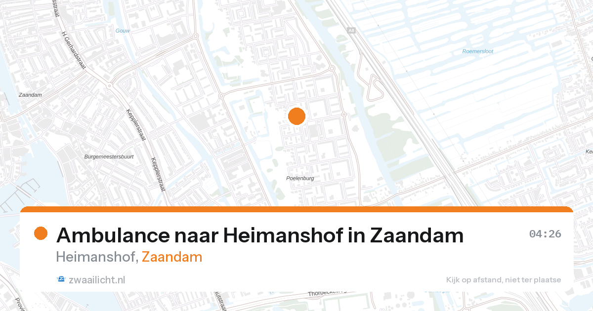 Ambulance naar Heimanshof in Zaandam — 12 jun 2026