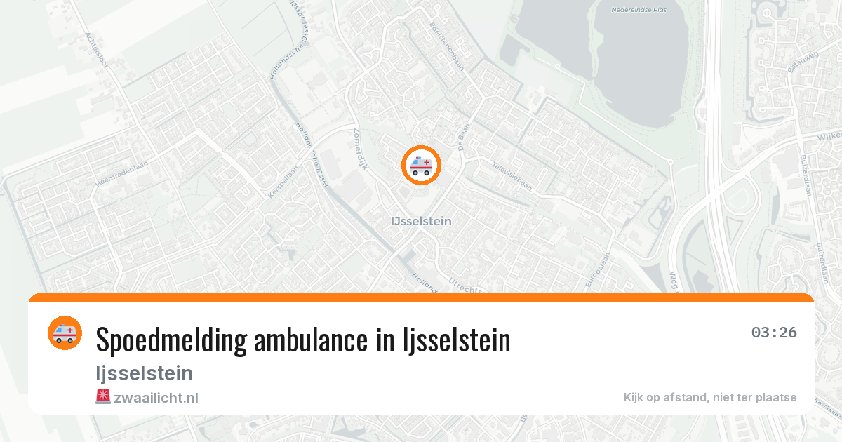 Spoedmelding ambulance in Ijsselstein — 25 apr 2026