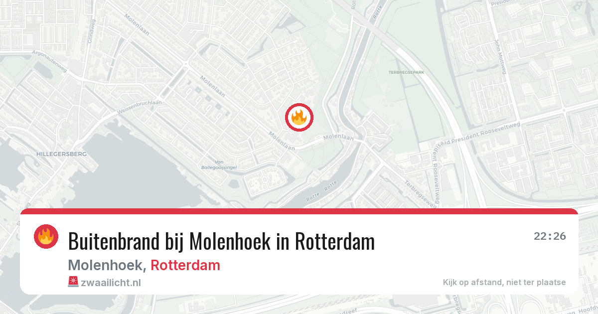 Buitenbrand bij Molenhoek in Rotterdam — 25 mrt 2026