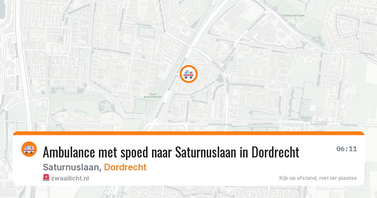 Ambulance met spoed naar Saturnuslaan in Dordrecht — 28 jan 2026
