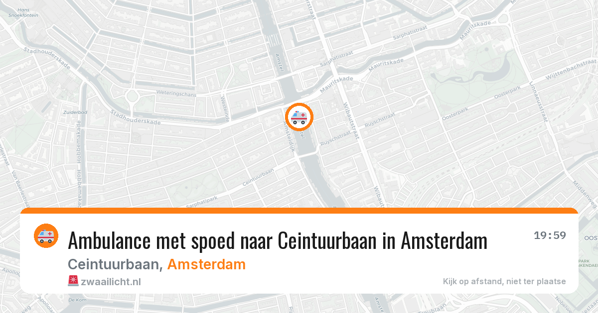 Ambulance met spoed naar Ceintuurbaan in Amsterdam — 7 aug 2026