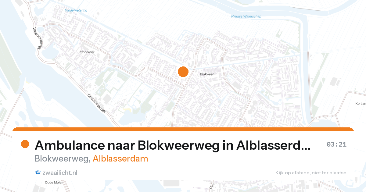 Ambulance naar Blokweerweg in Alblasserdam — 7 feb 2026