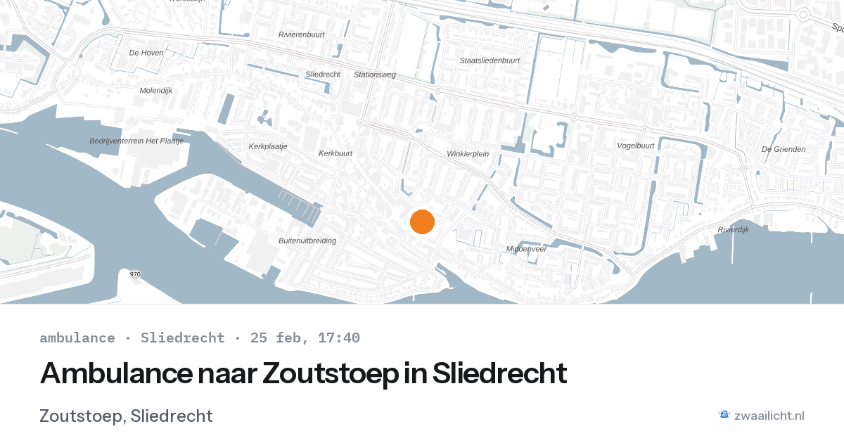 Ambulance naar Zoutstoep in Sliedrecht — 25 feb 2026