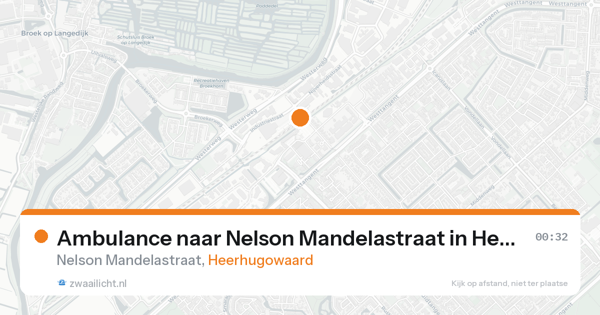 Ambulance naar Nelson Mandelastraat in Heerhugowaard — 13 aug 2026