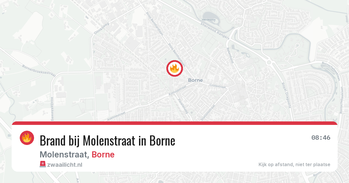 Brand bij Molenstraat in Borne — 22 jun 2026