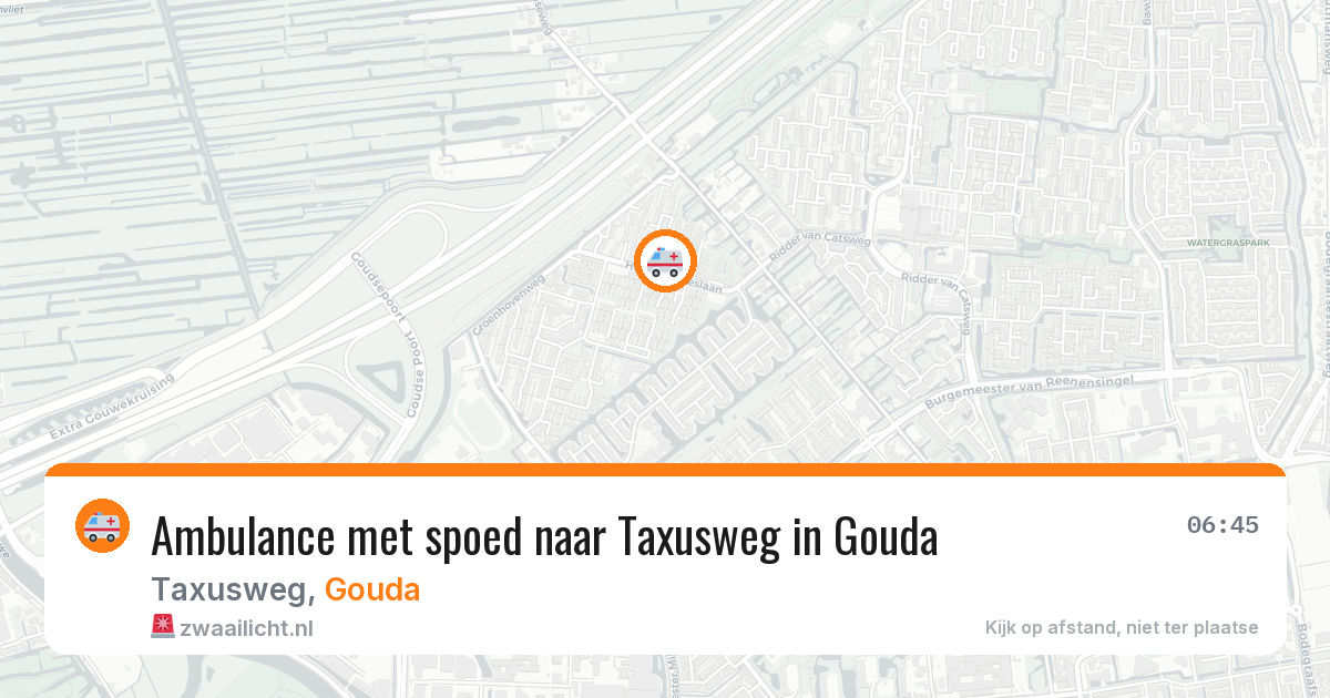 Ambulance met spoed naar Taxusweg in Gouda — 4 apr 2026