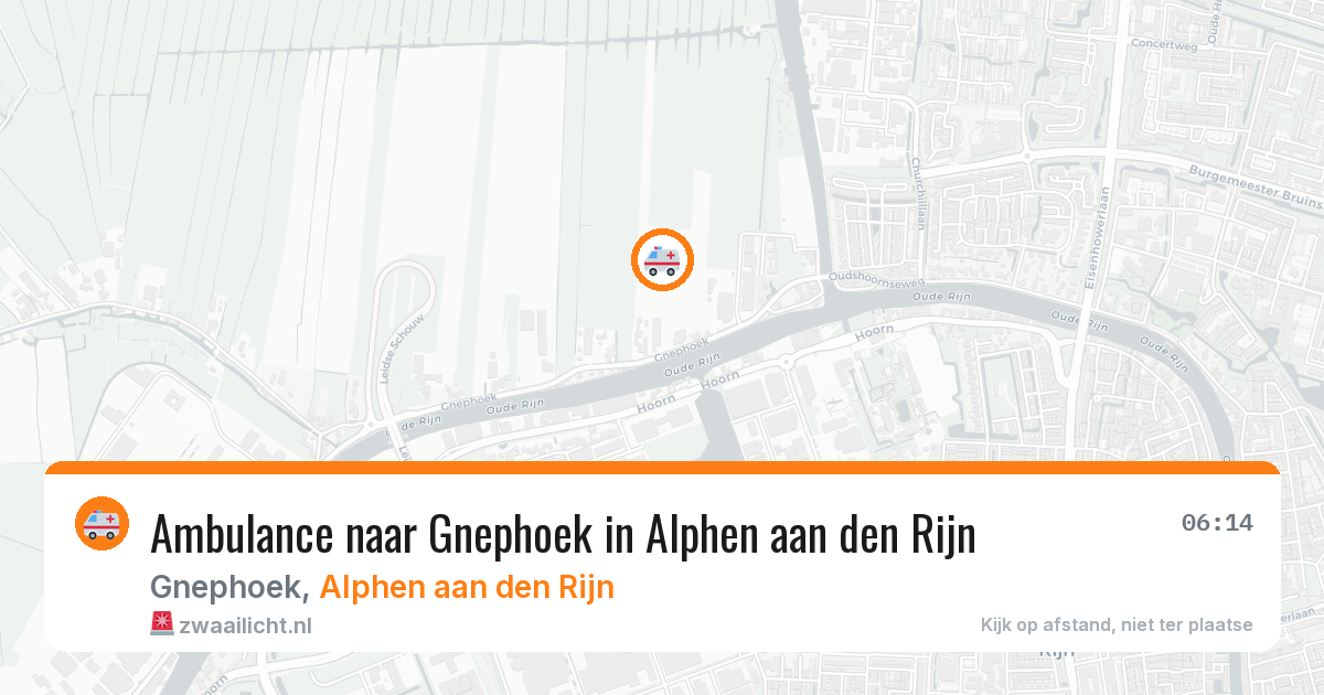 Ambulance naar Gnephoek in Alphen aan den Rijn — 6 jul 2026