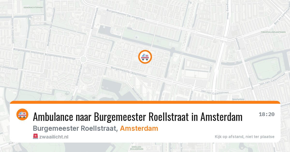 Ambulance naar Burgemeester Roellstraat in Amsterdam — 7 mrt 2026