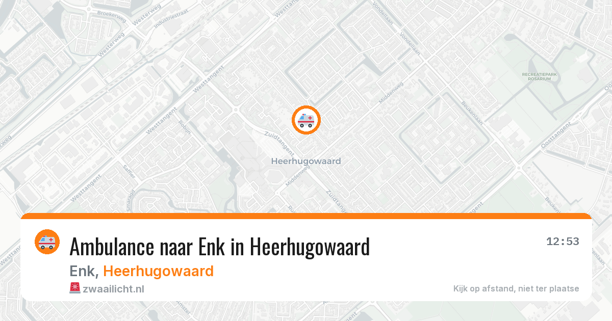 Ambulance naar Enk in Heerhugowaard — 31 jul 2026