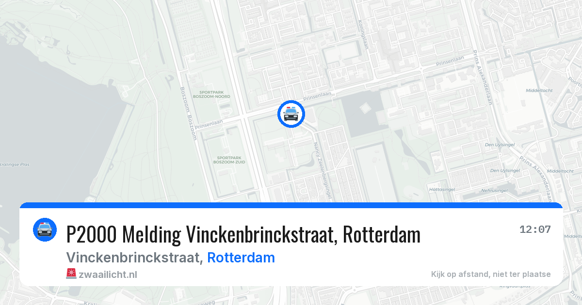 P2000 Melding Vinckenbrinckstraat, Rotterdam — 1 jul 2026
