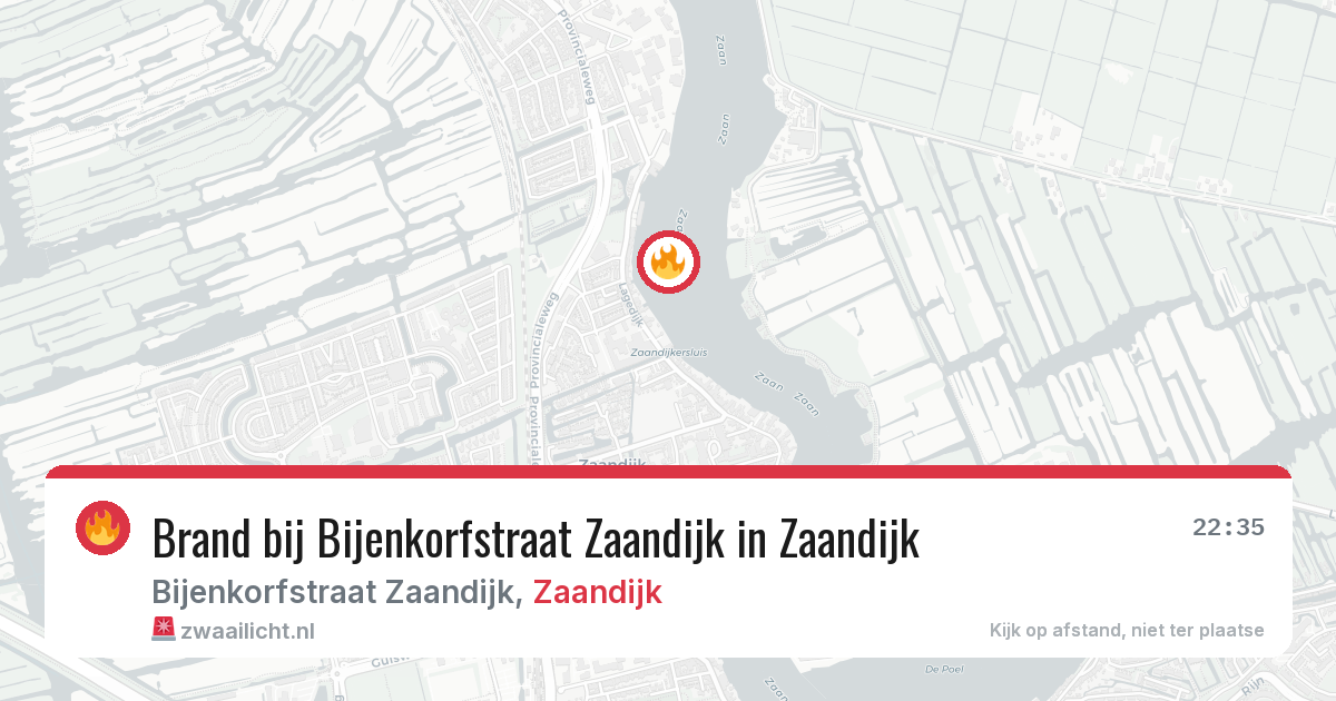 Brand bij Bijenkorfstraat Zaandijk in Zaandijk — 15 mei 2026