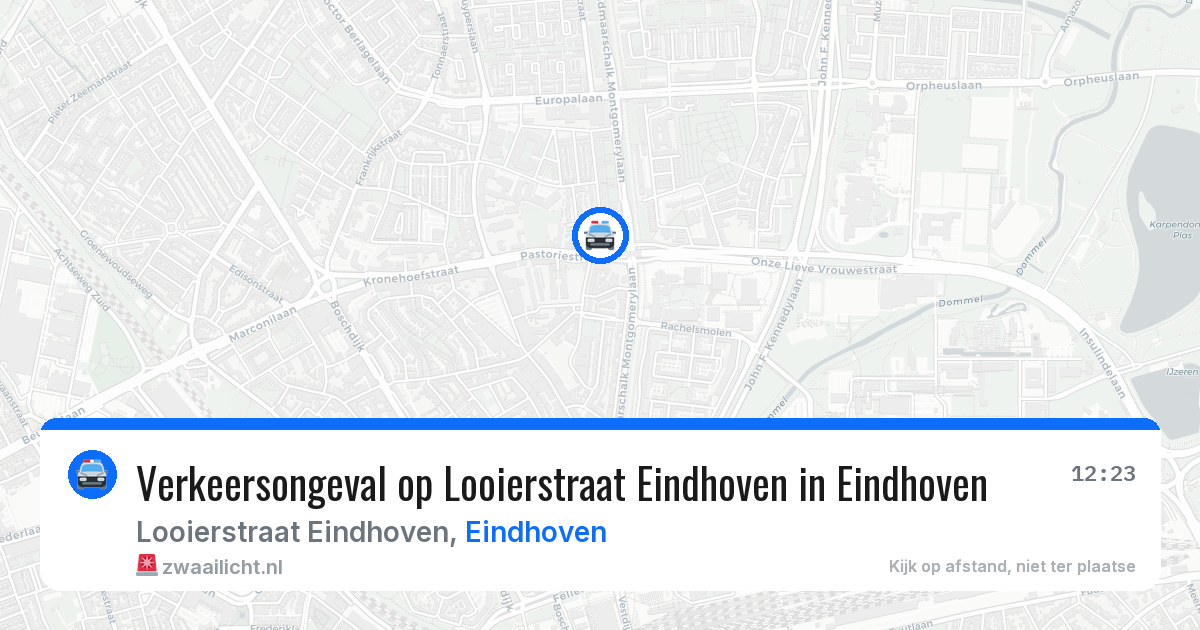 Verkeersongeval op Looierstraat Eindhoven in Eindhoven — 9 apr 2026