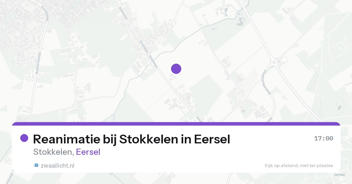 Reanimatie bij Stokkelen in Eersel — 17 aug 2026