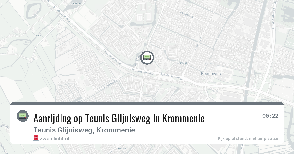 Aanrijding op Teunis Glijnisweg in Krommenie — 13 mrt 2026