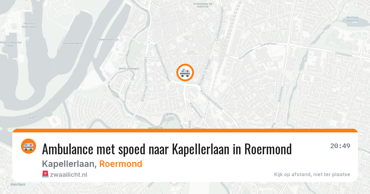 Ambulance met spoed naar Kapellerlaan in Roermond — 3 apr 2026